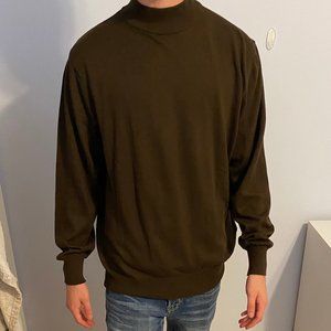 Mark Shale Brown Mock Turtleneck